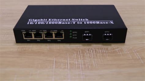 4 Port Gigabit Ethernet Switch And 2 Sfp Ports 1000m Fiber Optic