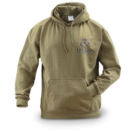 Usmc Military Style Hooded Sweatshirt Olive Drab 616825 Sweatshirts
