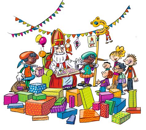 Sinterklaas En Zwarte Piet Pakjes Boot 12 Kleurplaten Gratis Een