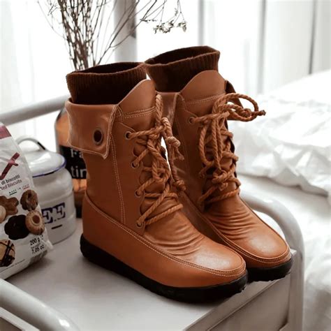 34 43 Autumn And Winter New 2018 Fashion Personality Casual Pu Boots