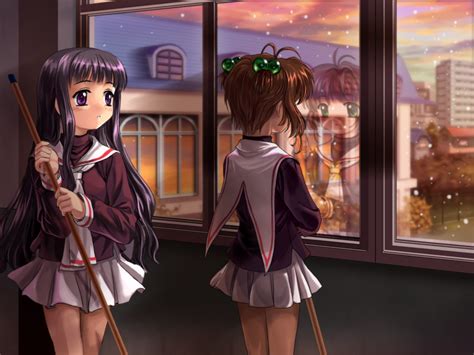 Wallpaper Jendela Anime Salju Kesedihan Cardcaptor Sakura Gadis Isyarat Screenshot