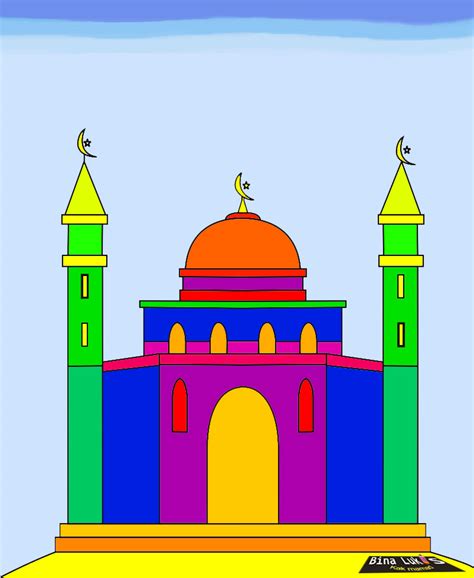 Masjid yang dibanguan nabi muhammad saw. Menggambar & Mewarnai: Mewarnai Masjid