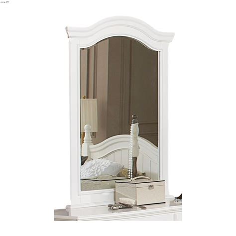 Clementine White Arched Mirror By Homelegance
