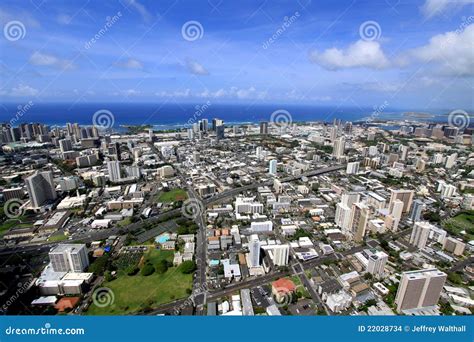 Aerial View Of Honolulu Stock Photo Image Of Island 22028734