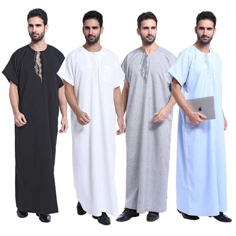 Polo robe with pocket material : Muslim Jubah Thobe Lelaki Dengan Lengan Pendek TH801 ...