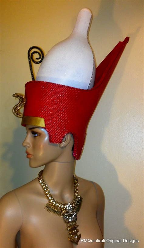 Egyptian Crown Pschent Egyptian Crown Red Theatrical Etsy Egyptian Crown Egyptian Jewelry