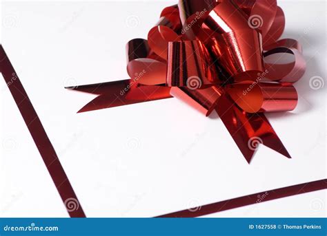 Red Bow Present 1 Stock Photo Image Of Background Trim 1627558