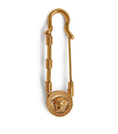 Versace Medusa Safety Pin Brooch In Metallic Lyst