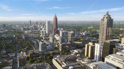Midtown Atlanta Buildings And Bank Of America Plaza Georgia Aerial