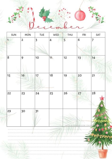 December 2019 Calendar Pdf Free Printable Cute Freebies For You
