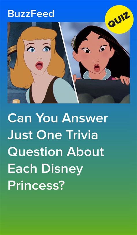 Here Is One Trivia Question For Each Official Disney Princess — Can You