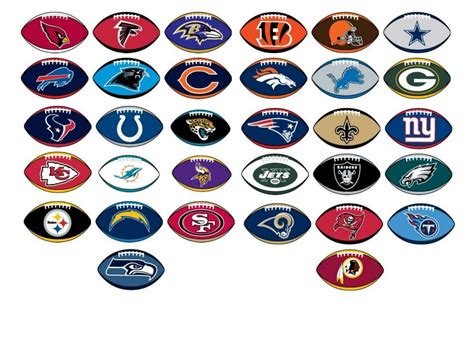 Teams in the nfl were required to cut their rosters to 53 players by 4 p.m. NFL Licensed Decal Stickers Football Shape Complete Set of ...