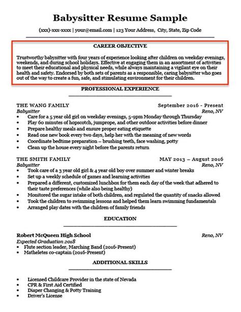 Cv Example Of Objective 20 Resume Objective Examples For Any Career