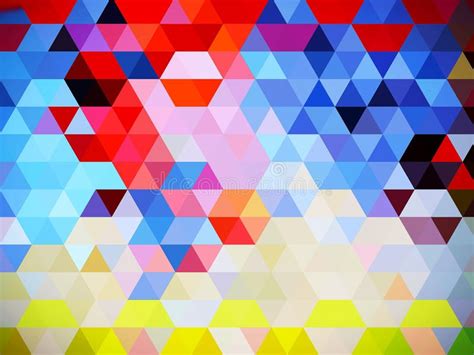 An Elegant Illustration Of Colorful Pattern Of Geometric Design Of