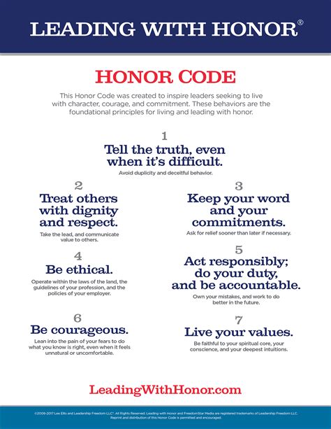 The Honor Code Leading With Honor®