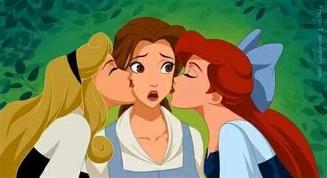 two princess are kissing belle callie s pins pinterest belle and princesses