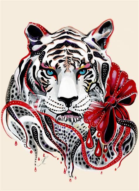 White Tiger Art Print By Felicia Atanasiu Tiger Art White Tiger Big