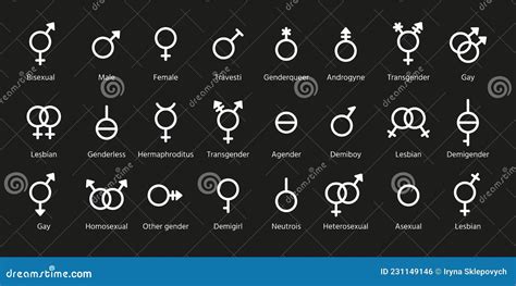 Symbols Of Sexual Orientation Cartoon Vector 26502345