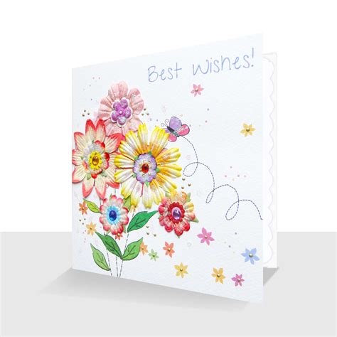 Best Wishes Highly Embellished Greeting Card Paradis Terrestre