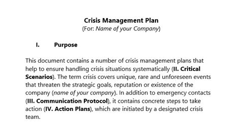 Crisis Management Plan Structure And Content Explained Ionos