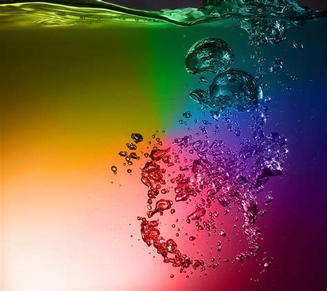 Rainbow Water Bubbles Colors Hd Wallpaper Peakpx