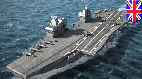 New British Aircraft Carrier Hms Queen Elizabeth To Be World S Second Largest Supercarrier Youtube