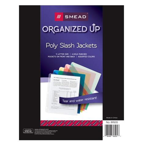 Smead Organized Up Poly Translucent Slash File Jacket Three Hole