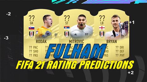 É também o clube com mais receitas (estimadas em $48 milhões). Fulham FIFA 21 Rating Predictions 😱🔥| ft. Bryan, Mitrovic ...