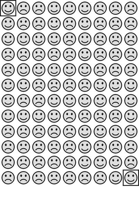 9x12 happy face hints maze for kids 2 visual perception