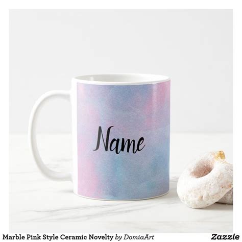 Marble Pink Style Ceramic Novelty Coffee Mug Mugs Pink Marble