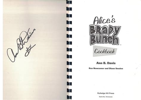 Alices Brady Bunch Cookbook Davis Ann B 9781558533073 Books