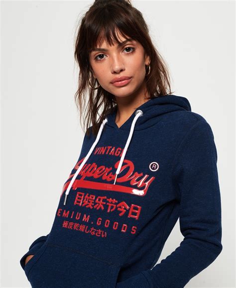 Superdry Premium Goods Gloss Hoodie Womens Hoodies