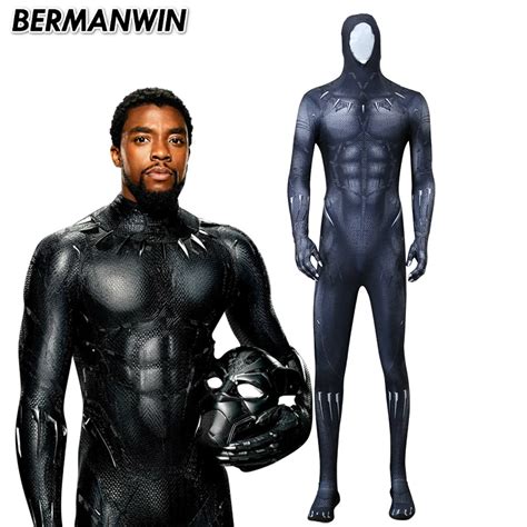 Buy Bermanwin High Quality 2018 Black Panther Costume
