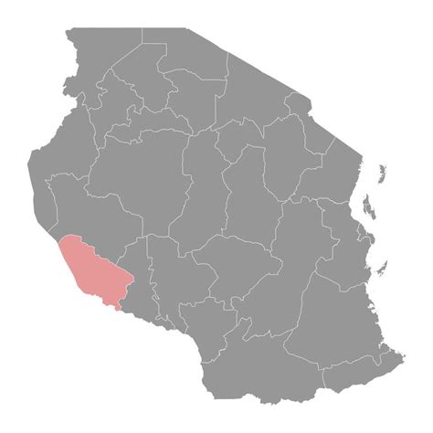 Rukwa Region Map Administrative Division Of Tanzania Vector