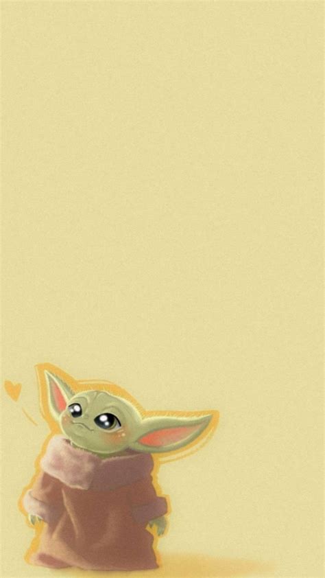 Baby Yoda Cartoon Wallpapers Wallpaper Cave
