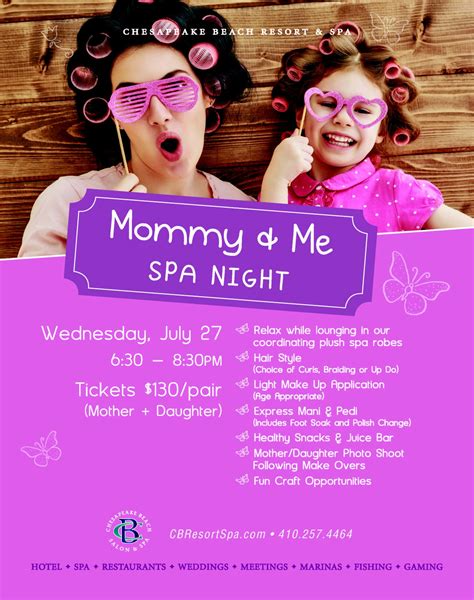 Mommy And Me Spa Night Tickets In Chesapeake Beach Md United States