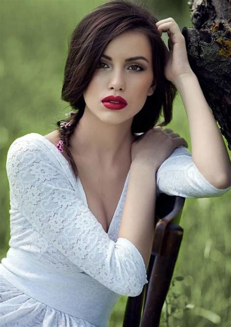 Red Lips Brunette Beauty Wedding Hair And Makeup Hair Beauty