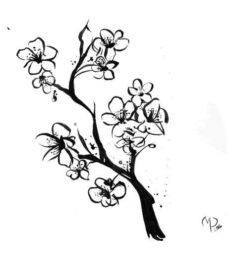 Cherry Blossom Tree Drawing Outline At Explore