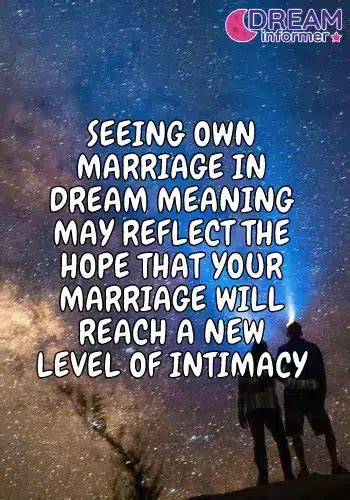 Meaning Of Seeing Your Own Marriage In Dream Dream Informer