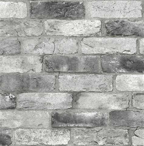 Brewster Home Fashions London Brick Peel And Stick Grey Wallpaper Decoratorsbest