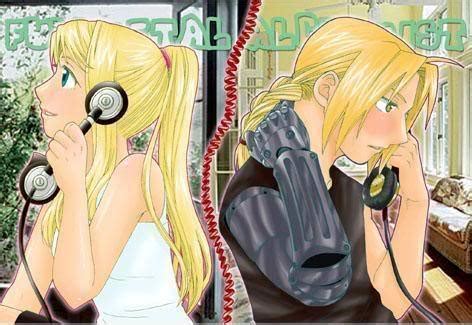A Phone Call Away Edward Elric And Winry Rockbell Fan Art