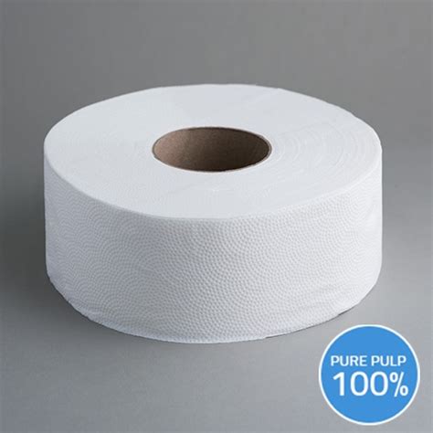 12 Rolls Essentials Jumbo Roll Tissue Jrt 2 Ply Pure Pulp Or