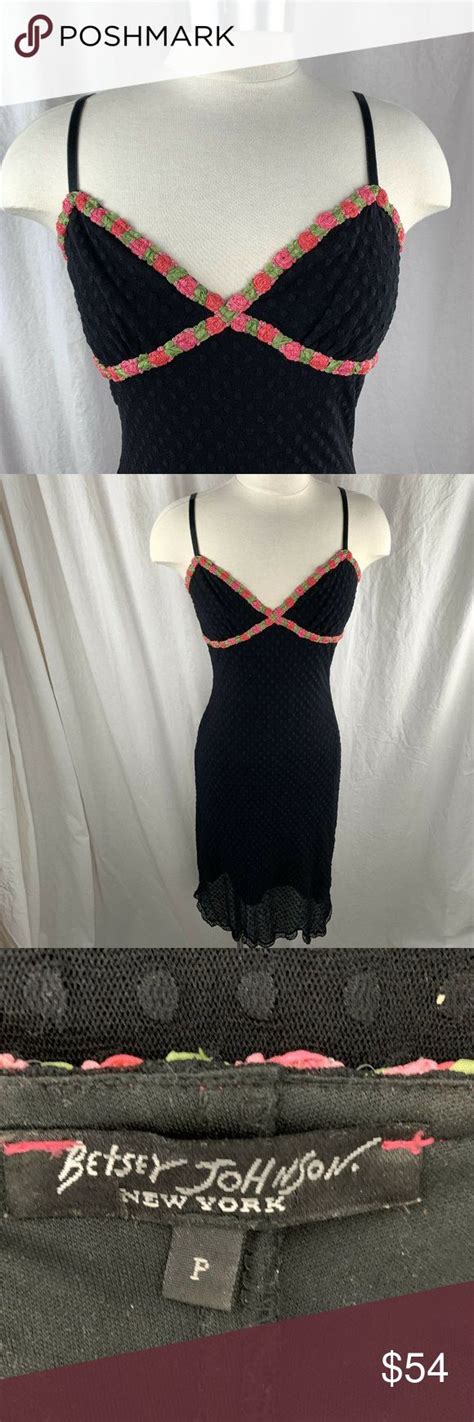 Vintage Betsey Johnson Stretch Mesh Slip Dress Xs Vintage Betsey