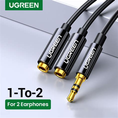 Ugreen Headphone Splitter 35mm Audio Stereo Y Splitter Extension Cable