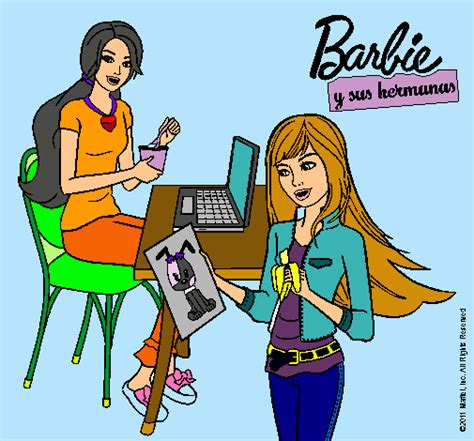 Dibujo De Barbie Y Su Hermana Merendando Pintado Por Jkkjl En Dibujos The Best Porn Website