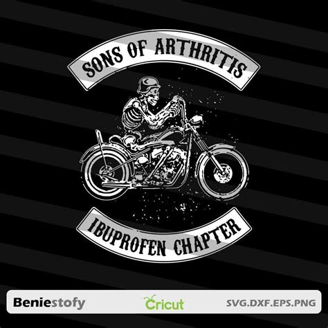 Sons Of Arthritis Ibuptofen Chapter Svg Skeleton Ride Etsy