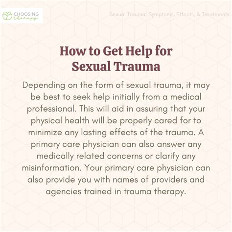 Sexual Trauma Symptoms Effects And Treatments