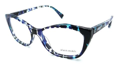 alain mikli rx eyeglasses frames a03060 001 54 16 140 havana blue black italy ebay
