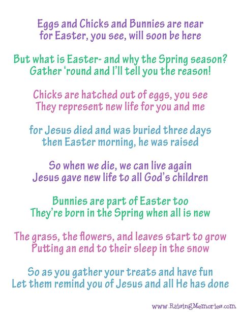 True Meaning of Easter Poem (Easter Symbols) | Easter symbols, Easter poems, Easter speeches