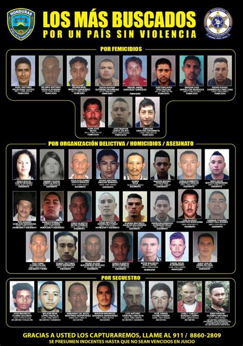 Once Prófugos Y Ocho Secuestradores En Nueva Lista De Los Más Buscados Diario La Tribuna